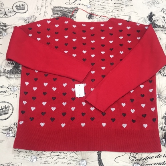 Maison Jules Heart-Print Sweater - Picture 3 of 6